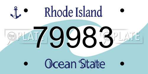 79983 Rhode Island License Plate