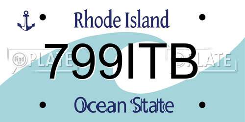 799ITB Rhode Island License Plate