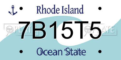 7B15T5 Rhode Island License Plate