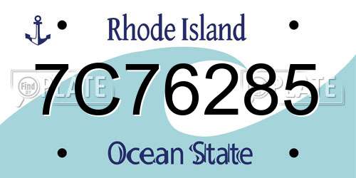 7C76285 Rhode Island License Plate