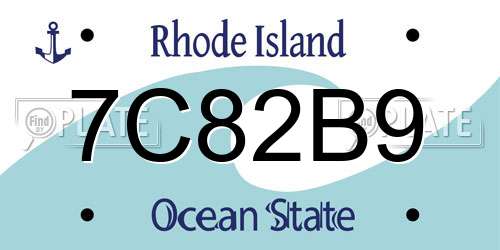 7C82B9 Rhode Island License Plate