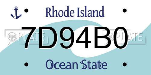 7D94B0 Rhode Island License Plate