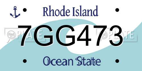 7GG473 Rhode Island License Plate