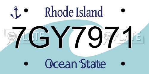 7GY7971 Rhode Island License Plate