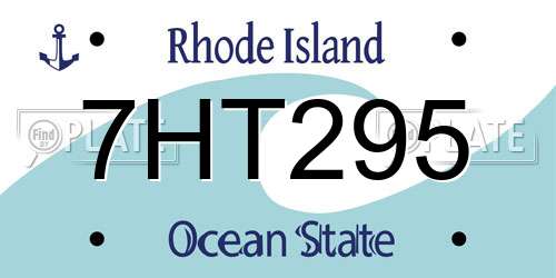7HT295 Rhode Island License Plate