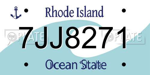 7JJ8271 Rhode Island License Plate