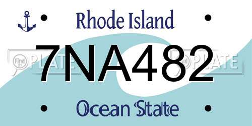7NA482 Rhode Island License Plate
