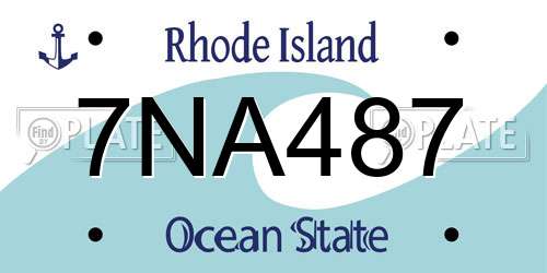 7NA487 Rhode Island License Plate