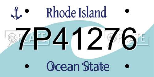 7P41276 Rhode Island License Plate