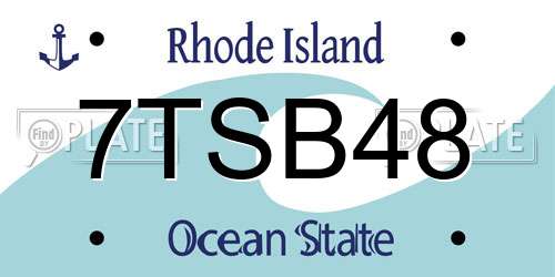7TSB48 Rhode Island License Plate