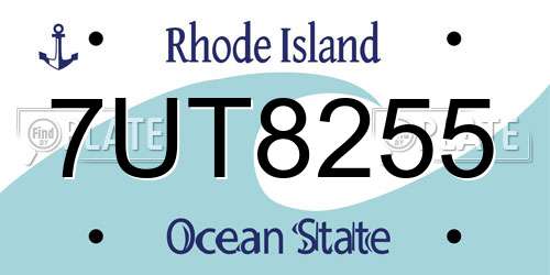7UT8255 Rhode Island License Plate