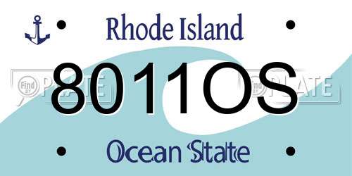 8011OS Rhode Island License Plate