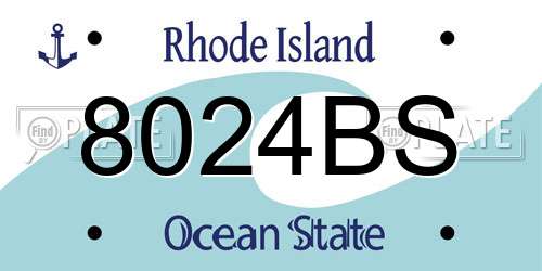 8024BS Rhode Island License Plate