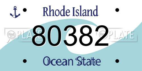 80382 Rhode Island License Plate