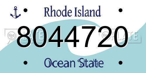 8044720 Rhode Island License Plate
