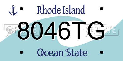 8046TG Rhode Island License Plate