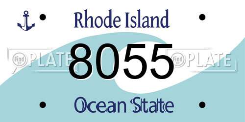 8055 Rhode Island License Plate