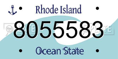8055583 Rhode Island License Plate