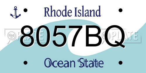 8057BQ Rhode Island License Plate