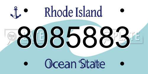 8085883 Rhode Island License Plate