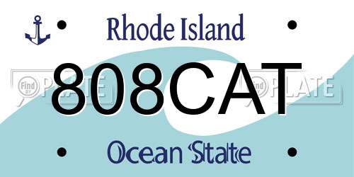 808CAT Rhode Island License Plate