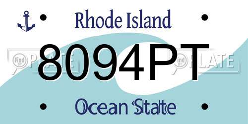 8094PT Rhode Island License Plate