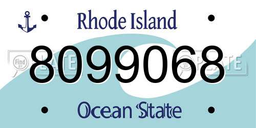 8099068 Rhode Island License Plate