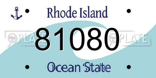 81080 Rhode Island License Plate