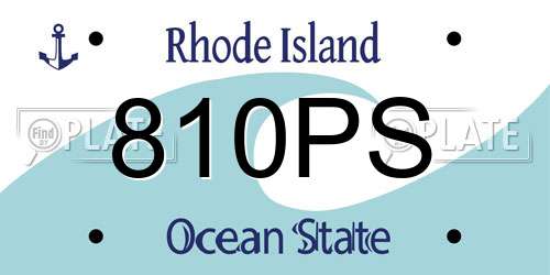 810PS Rhode Island License Plate