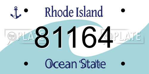 81164 Rhode Island License Plate