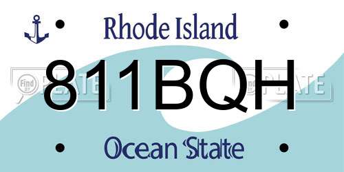 811BQH Rhode Island License Plate