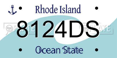 8124DS Rhode Island License Plate