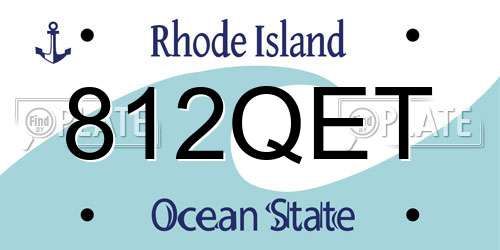 812QET Rhode Island License Plate