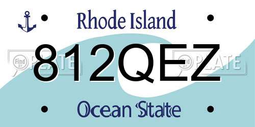 812QEZ Rhode Island License Plate