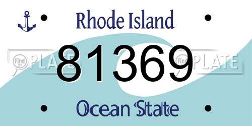 81369 Rhode Island License Plate