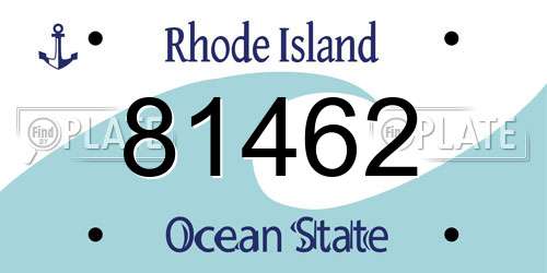 81462 Rhode Island License Plate