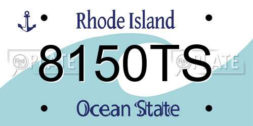 8150TS Rhode Island License Plate