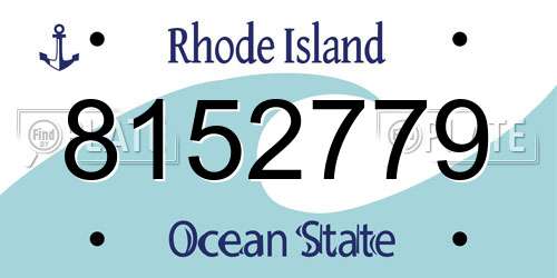 8152779 Rhode Island License Plate