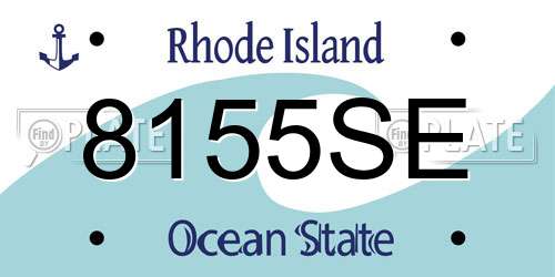 8155SE Rhode Island License Plate