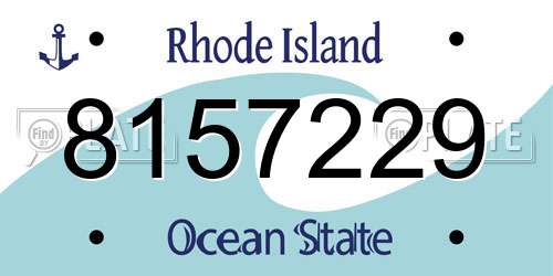 8157229 Rhode Island License Plate
