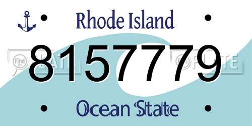 8157779 Rhode Island License Plate