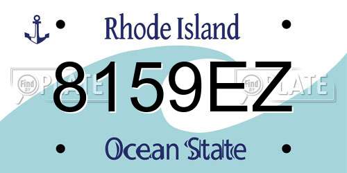 8159EZ Rhode Island License Plate