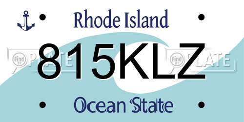 815KLZ Rhode Island License Plate