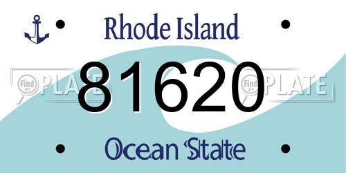 81620 Rhode Island License Plate