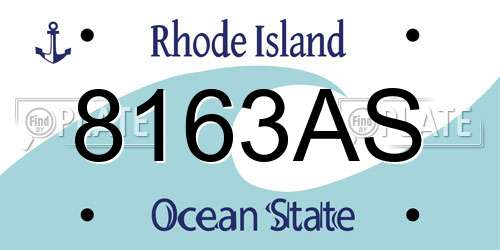 8163AS Rhode Island License Plate