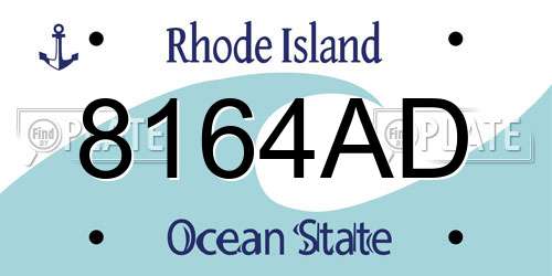 8164AD Rhode Island License Plate