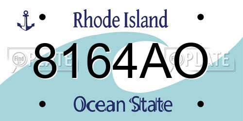 8164AO Rhode Island License Plate