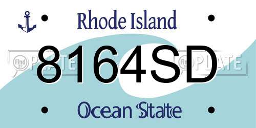 8164SD Rhode Island License Plate