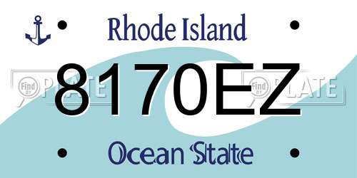 8170EZ Rhode Island License Plate