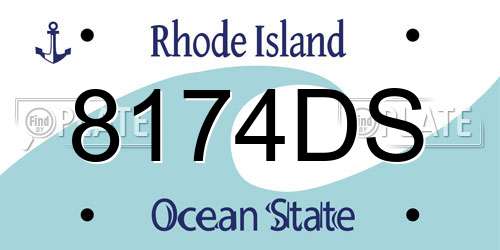 8174DS Rhode Island License Plate